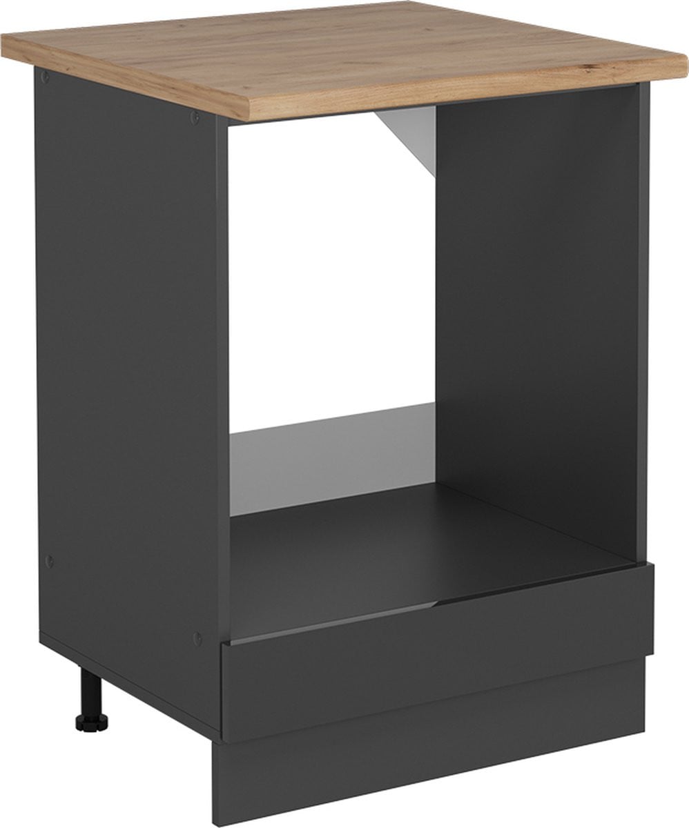 Vicco R-Line Ovenombouwkast 60 cm, Eik Antraciet Hoogglans