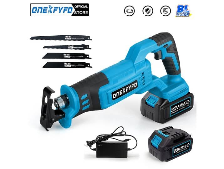Scie sauteuse sans balais, outils électriques portables sans fil avec 4 lames de scie pour batterie Makita 18V