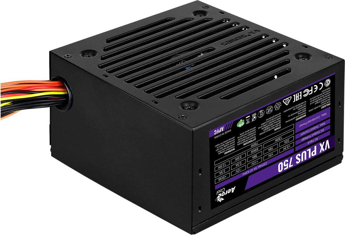 Aerocool Netvoedingseenheid PGS VX-750PLUS, 750W, 80+ Certificering