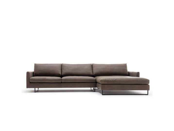 freistil by Rolf Benz 134 Ecksofa Lederbezug oder Textilbezug - Leder 9225 graubraun - rechts Modern, Zeitlos