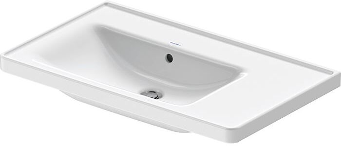 Duravit D-Neo Möbel-Waschtisch 2369800060 80 x 48 cm, ohne Hahnloch, asymmetrisch, Becken links, mit Überlauf, mit Hahnlochbank