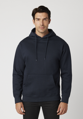 Cotton Heritage M2650 Heavyweight Hoodie in Navy Blue Blazer size 2XL   Cotton/Polyester Blend