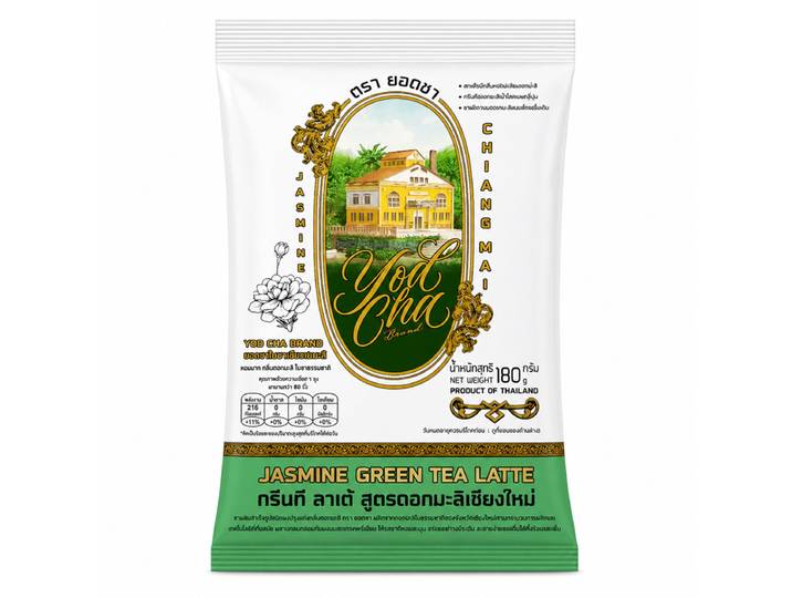 YOD CHA Poudre instantanée de latte au thé vert 180 g