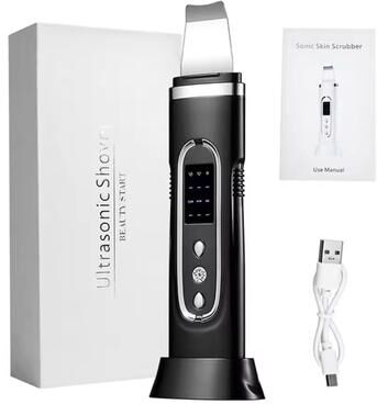 Uplift Essentials Ultrasonic Skin Scrubber Facial Cleansing Device b white With Box