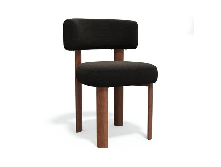 Lot de 2 chaises en velours chenillé noir