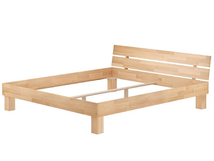 B-WARE Doppelbett 180x200 Massivholz-Bettgestell Buche