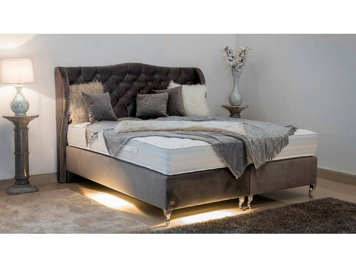 PAARA Boxspringbett Venedig mit Chesterfield Look Kopfteil Barock H2 H3, mit einzigartigem Belüftungssystem