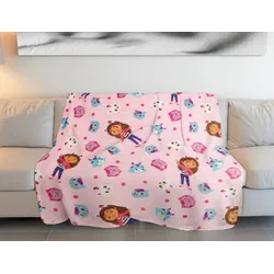 COFI 1453 Gabby’s Dollhouse Kuscheldecke – Flanell 110×150 cm, Weich & Warm