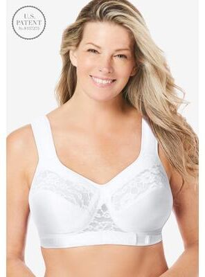 Plus Size Women's Exclusive Patented Custom Fit Wireless Bra by Comfort Choice in White (Size 40 B)