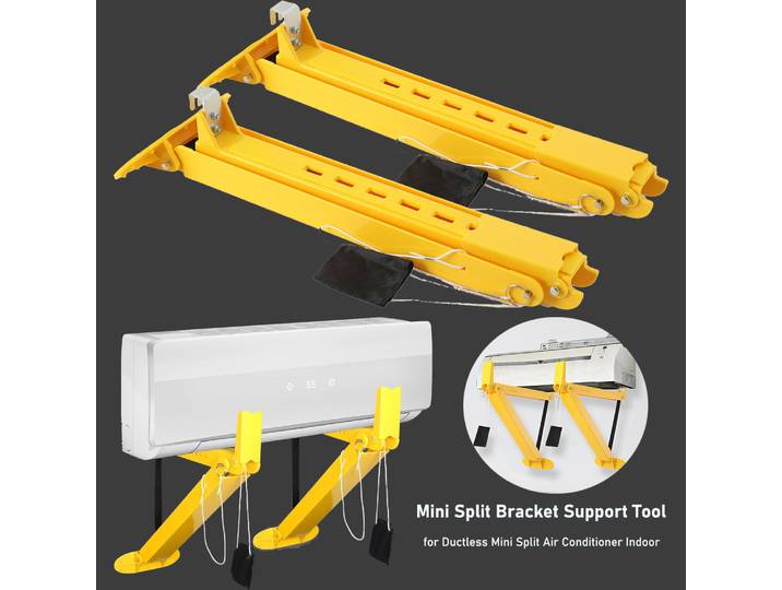 Support mural pour mini-split, 2 pièces, outil de support pour mini-split, pour l'installation et la réparation de climatiseurs, support d'entretien
