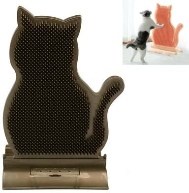 Snug & Styled PurrGroom Self Grooming Cat Corner Brush & Hair Remover brown