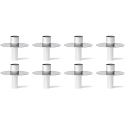 Novaliv, Kerzenständer, 8x Kerzenhalter für Flaschenhals Silber I Metall Kerzenständer Flaschenaufsatz