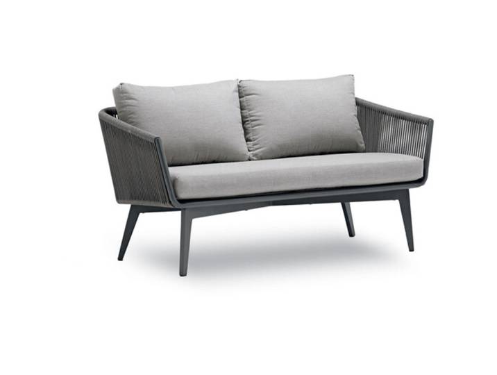 Gartenlounge Rioy Anthrazit Aluminium 2 B 138 T 80 cm