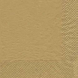 Serviette Uni 20tlg. Papier Gold