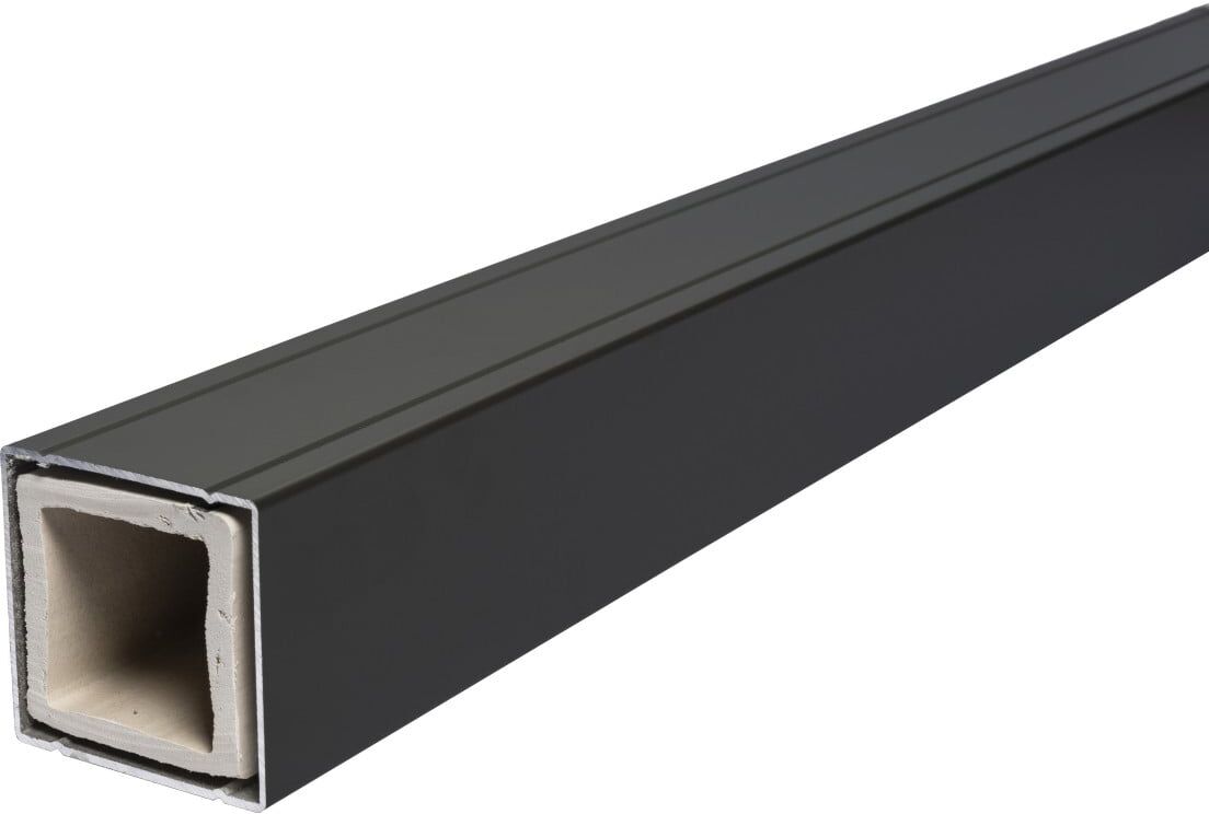 elephant Alupfosten 185 x 6,8 x 6,8 anthrazit mit Abdeckung