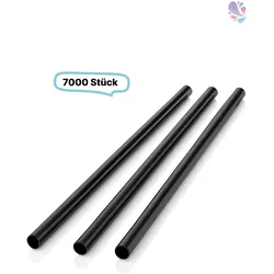 Papier- Trinkhalm, SCHWARZ, 7X150MM, 7.000 Stk