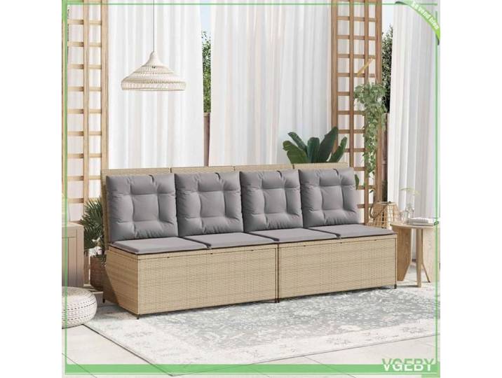 Banc de jardin inclinable - FAFEICY - 3394470 - Beige - Polyrotin - Dossier réglable