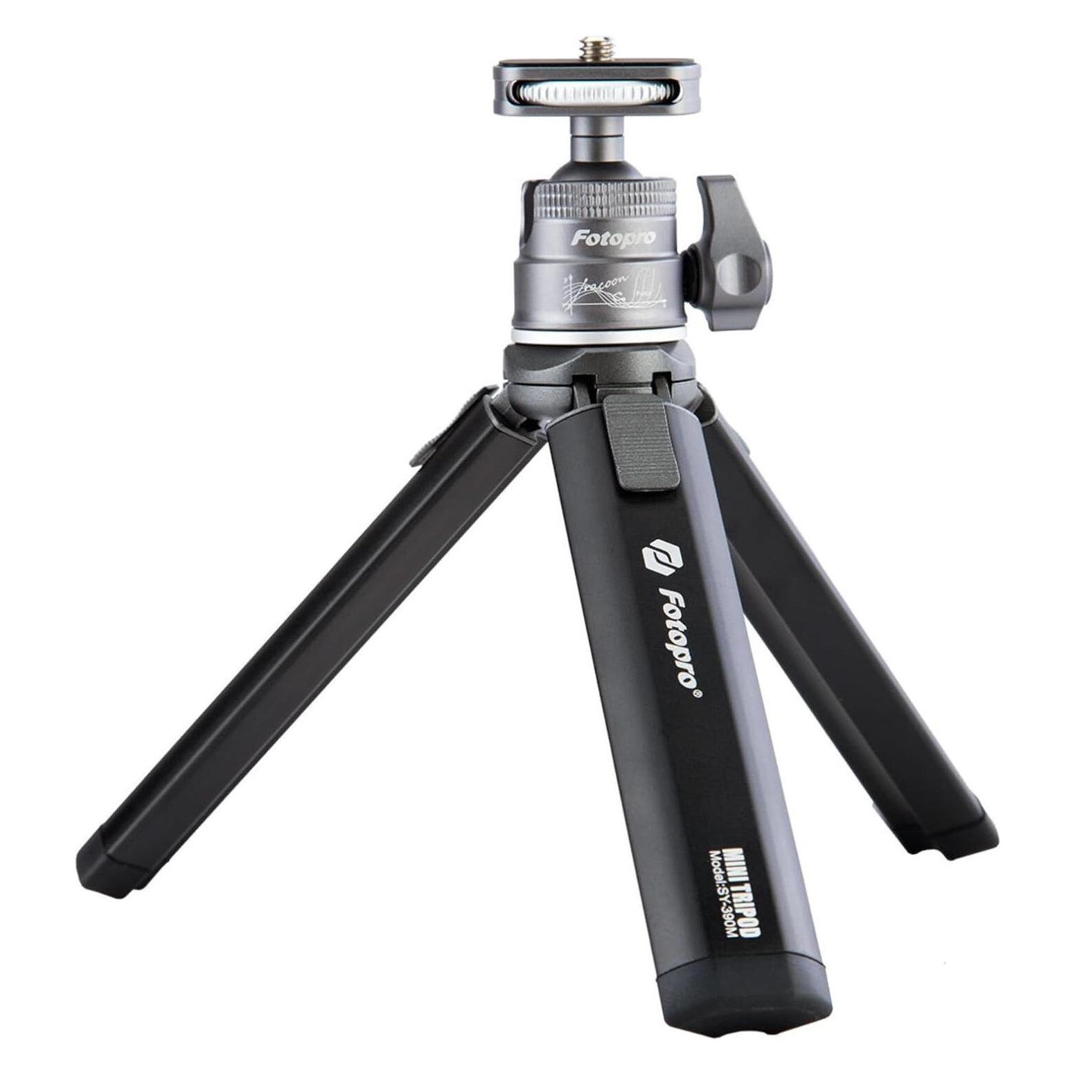 Fotopro SY 390 Pocket Tripod 1 Section Black (Metall) (D243141)