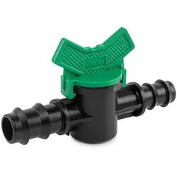 Absperrhahn Kugelhahn 20mm 16mm 2x Steckverbinder für PE Rohr Gartenbewässerung Absperrventil Durchflussregler BRADAS DSWZ08-2016L