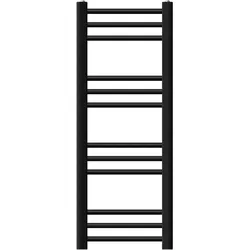BADHEIZKÖRPER elektrisch Sahara 300x800 mm Schwarz gerade mit Heizstab 300W