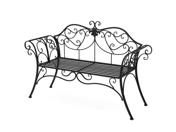 Gartenbank RAMONA 132 cm schwarz