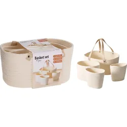 Korb-Set MALTE weiß - weiß