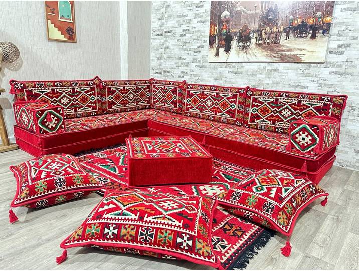 CaddeBuy Sofa Bodenkissen, Orientalische Sitzecke, Bodensofa, Sitzgruppe