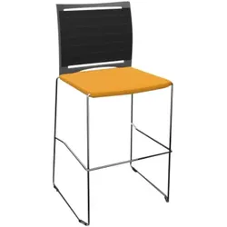 Barhocker Diane mit Sitzpolster und Netzrücken