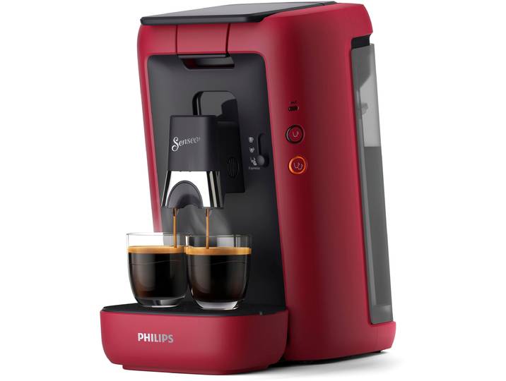 PHILIPS SENSEO Kaffeepadmaschine Maestro CSA260/60, mit drei Kaffee-Einstellungen , rot (tiefrot, matt), B:28,5cm H:31cm T:17cm, Kaffeemaschinen, Memo-Funktion, Kaffeepadmaschine
