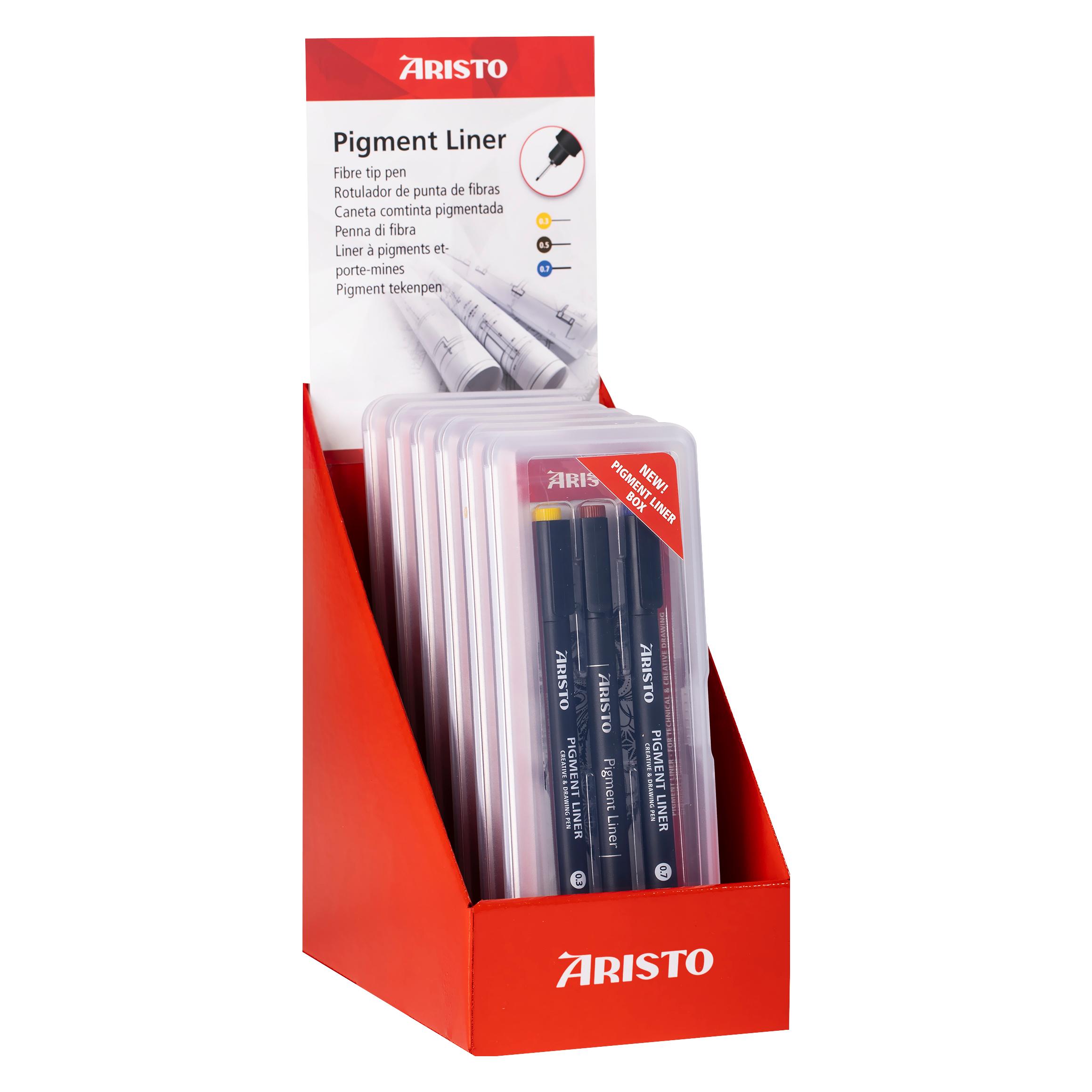 Aristo Pigmentliner Display, 6 x 23533, 0.3/0.5/0.7 mm (6x) (VD23613)