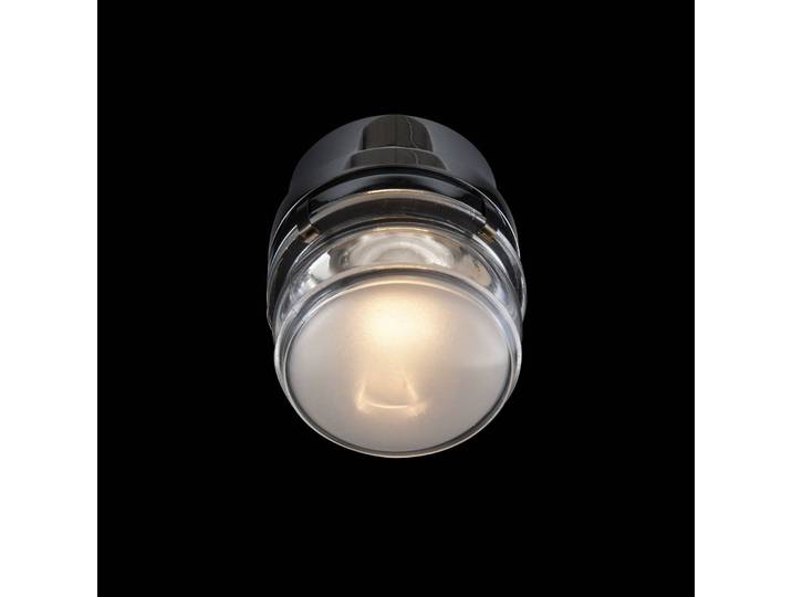 Oluce Designer Wandleuchte Fresnel, chrom / silber, für Badezimmer, Metall, Design