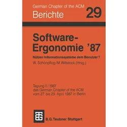 Software-Ergonomie '87 Nützen Informationssysteme dem Benutzer?, Fachbücher von Schönpflug