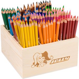 Jolly Buntstifte Classpack Supersticks Classic Grundfarben, farbig sortiert, im Holzaufsteller, 144 Stück
