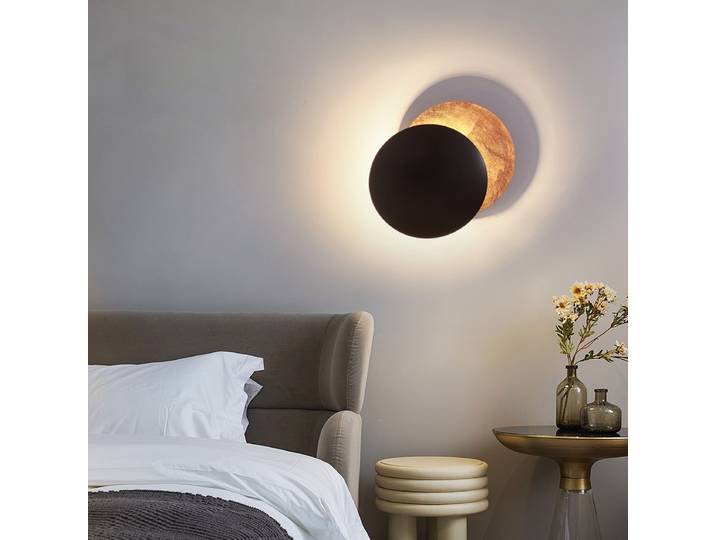 Designer lune éclipse nordique moderne Simple luxe créatif couloir applique murale salon chambre tête de lit applique murale