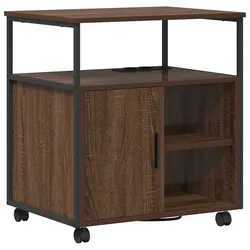 vidaXL Büroschrank mit Lademöglichkeit Braune Eiche 61 x 46 x 67 cm