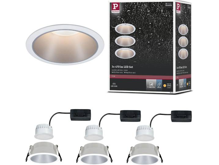Paulmann LED à encastrer Cole\, set de 3 lampes