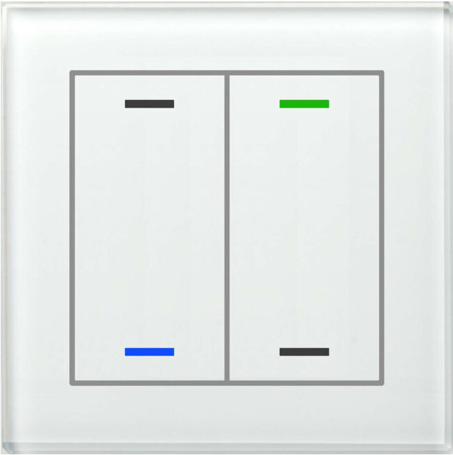 MDT technologies Glastaster II Light double RGBW, blanc, neutre BE-GTL2TW.01 (BE-GTL2TW.01)