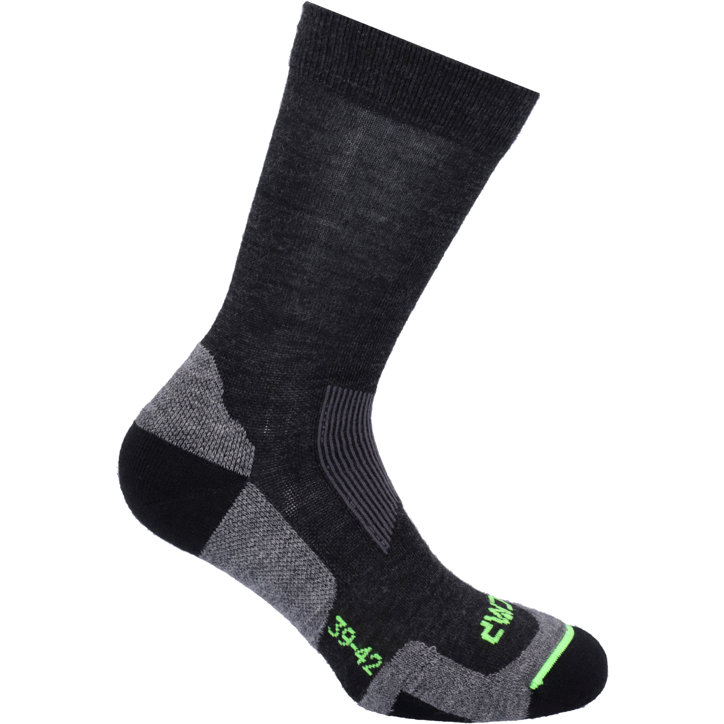 CMP Trekking Wool Herren Wandersocken schwarz Größe 39 Trekking Elastisch