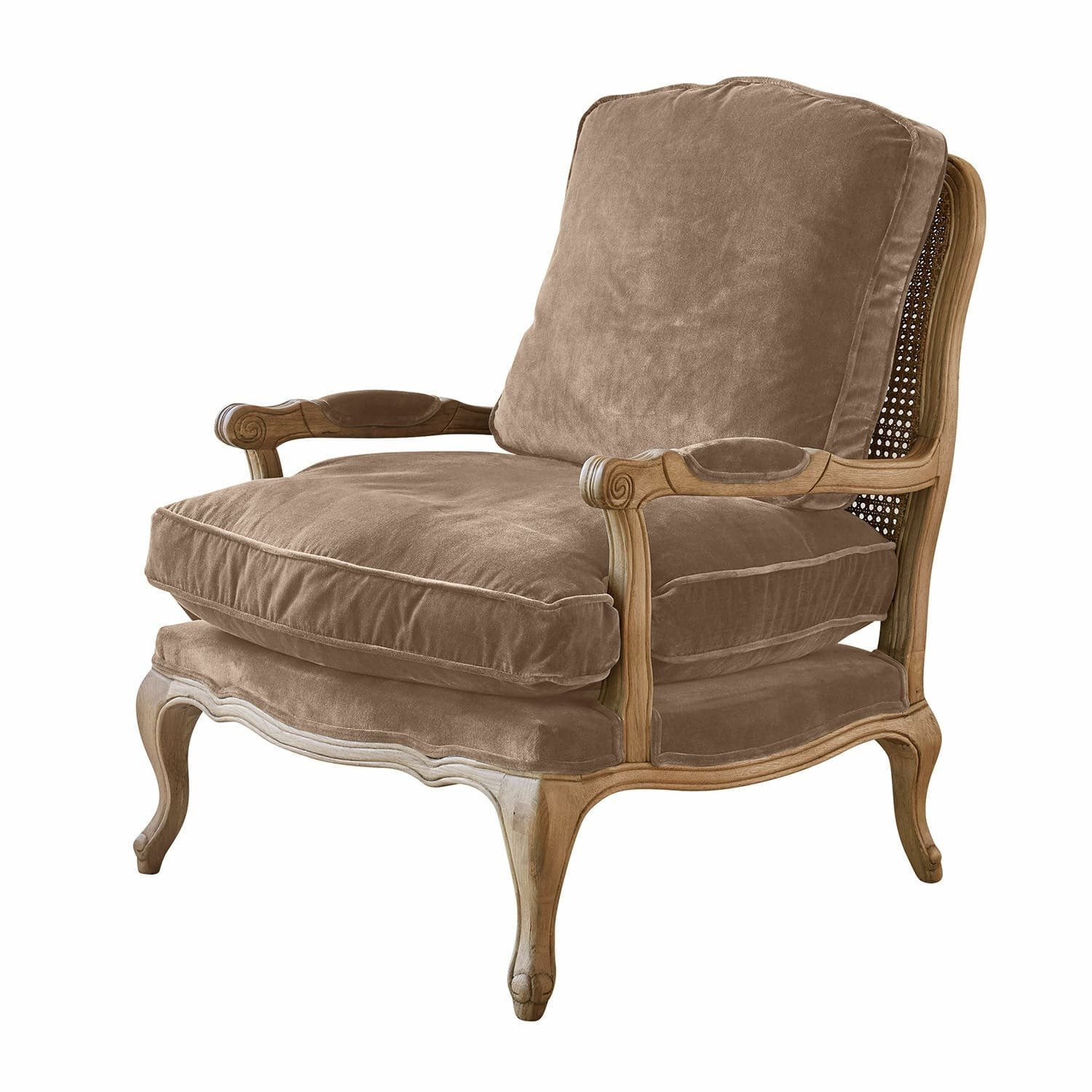 Loberon Fauteuil Corlay klassieke fauteuil taupe/bruin