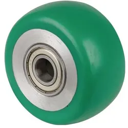 BS Rollen, Möbelrollen, Ersatzrad D.100mm Trgf.200kg PU Achs-D.15mm Nabenl.40mm