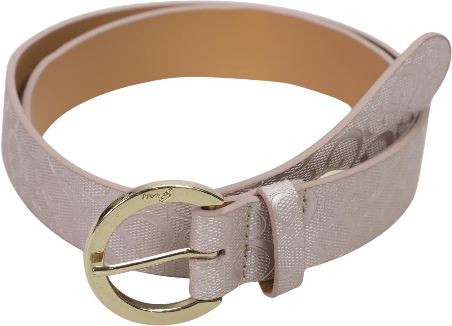 Guess Damen Gürtel, Beige, Gr. 75, Kunstleder - Second Hand