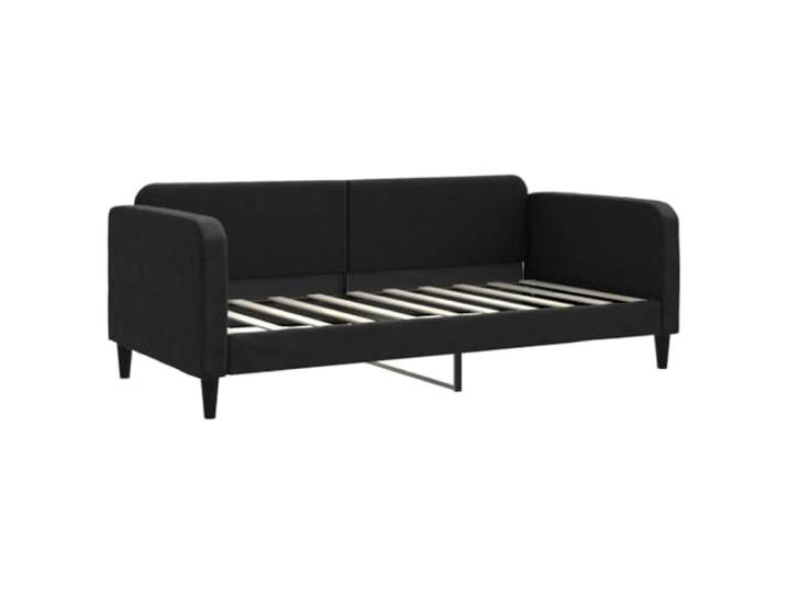 KTHLBRH Ausziehbares Schlafsofa, Schwarz, Samt, 90 x 190 cm 2 Schubladen aus Holz und Metall, modernes Design, für Gäste