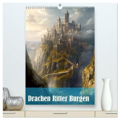 Drachen Ritter Burgen (hochwertiger Premium Wandkalender 2027 DIN A2 hoch), Kunstdruck in Hochglanz