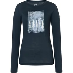 Super Natural, Damen, Funktionsshirt, Wintery (XL), Blau