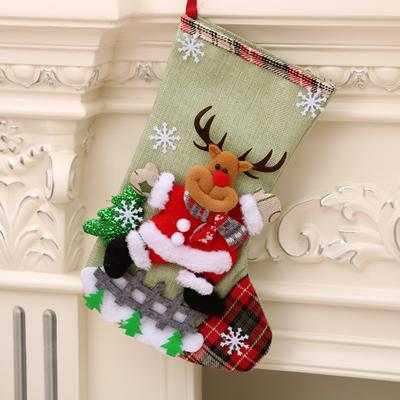 Modern Home Fixes Children Christmas Socks Ornaments Pendant, New Year Candy Bag Tree Jewelry Gift elk