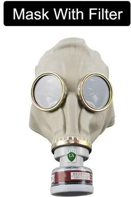 Uplift Picks Full Face Gas Mask Respirator With RD40 Filter Port For Chemical Protection beige Mask Filter