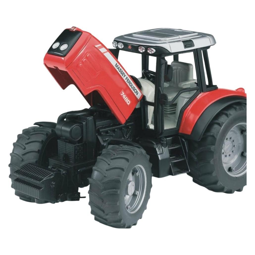 Bruder Massey Ferguson 7480 mit Wannenkippanhänger (02045)