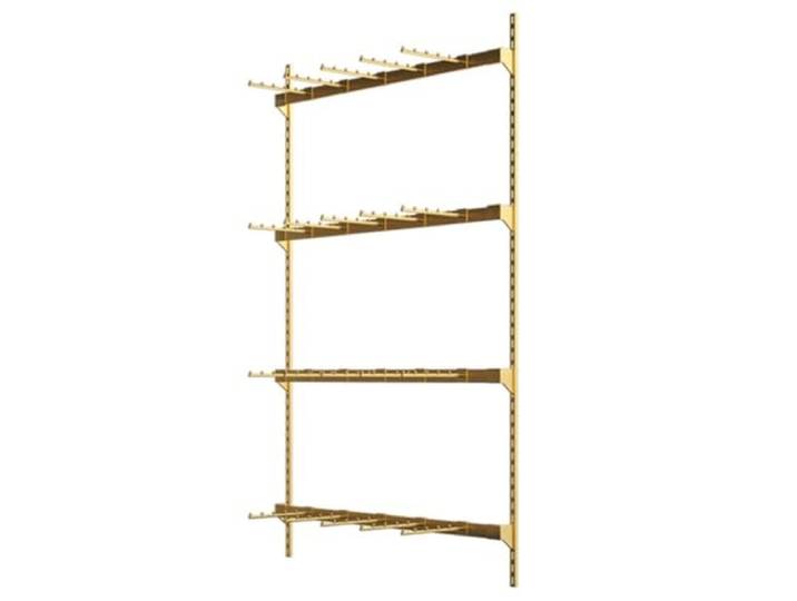 4- Oder 5-stufiges Wandmontiertes BH-Präsentationsregal Mit 20 Haken Organizer Für Dessous Spielzeug Halsketten Socken Präsentationsregal Für Boutiquen Einzelhandelsgeschäfte(Gold,120x150cm)