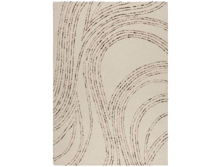 Tapis de salon en laine marron 160x230 cm
