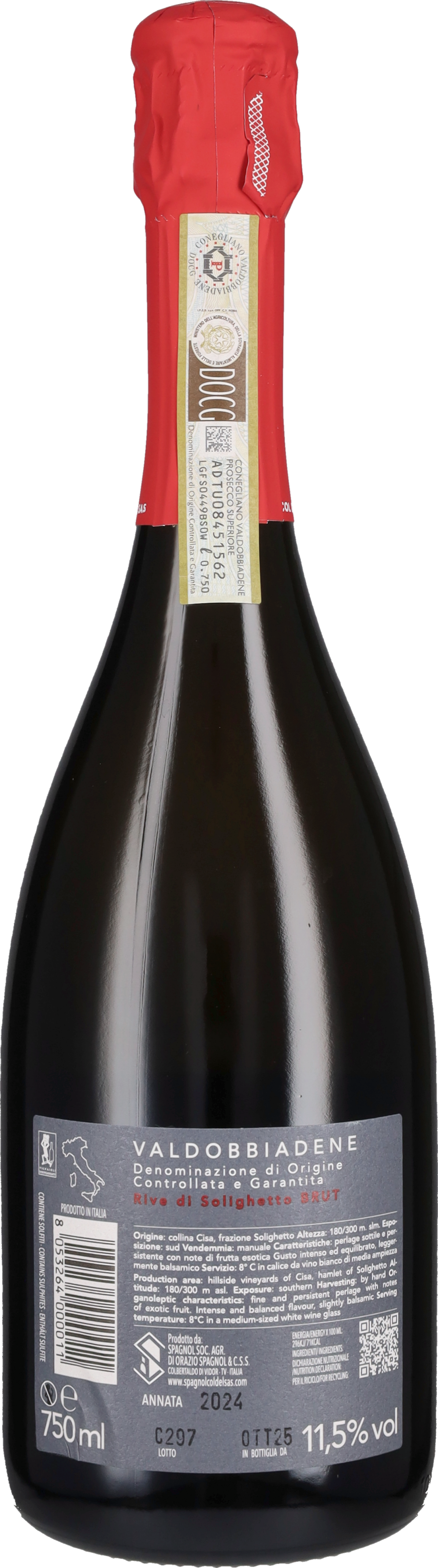 Prosecco di Valdobbiadene Superiore Brut 'Rive di Solighetto' Col del Sas - Spagnol